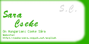 sara cseke business card