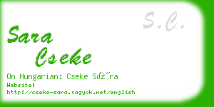 sara cseke business card